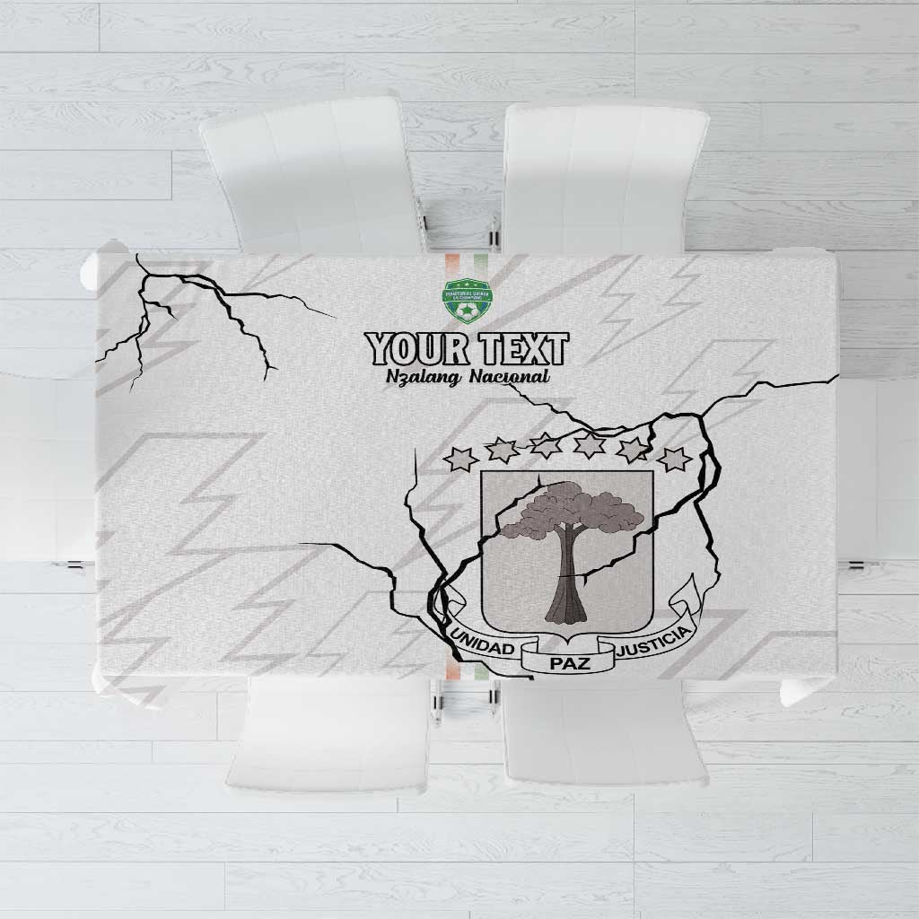 Custom Equatorial Guinea Football Tablecloth Go Champions - White Version