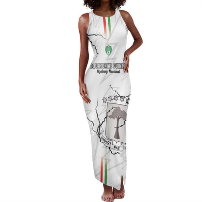 Custom Equatorial Guinea Football Tank Maxi Dress Go Champions - White Version