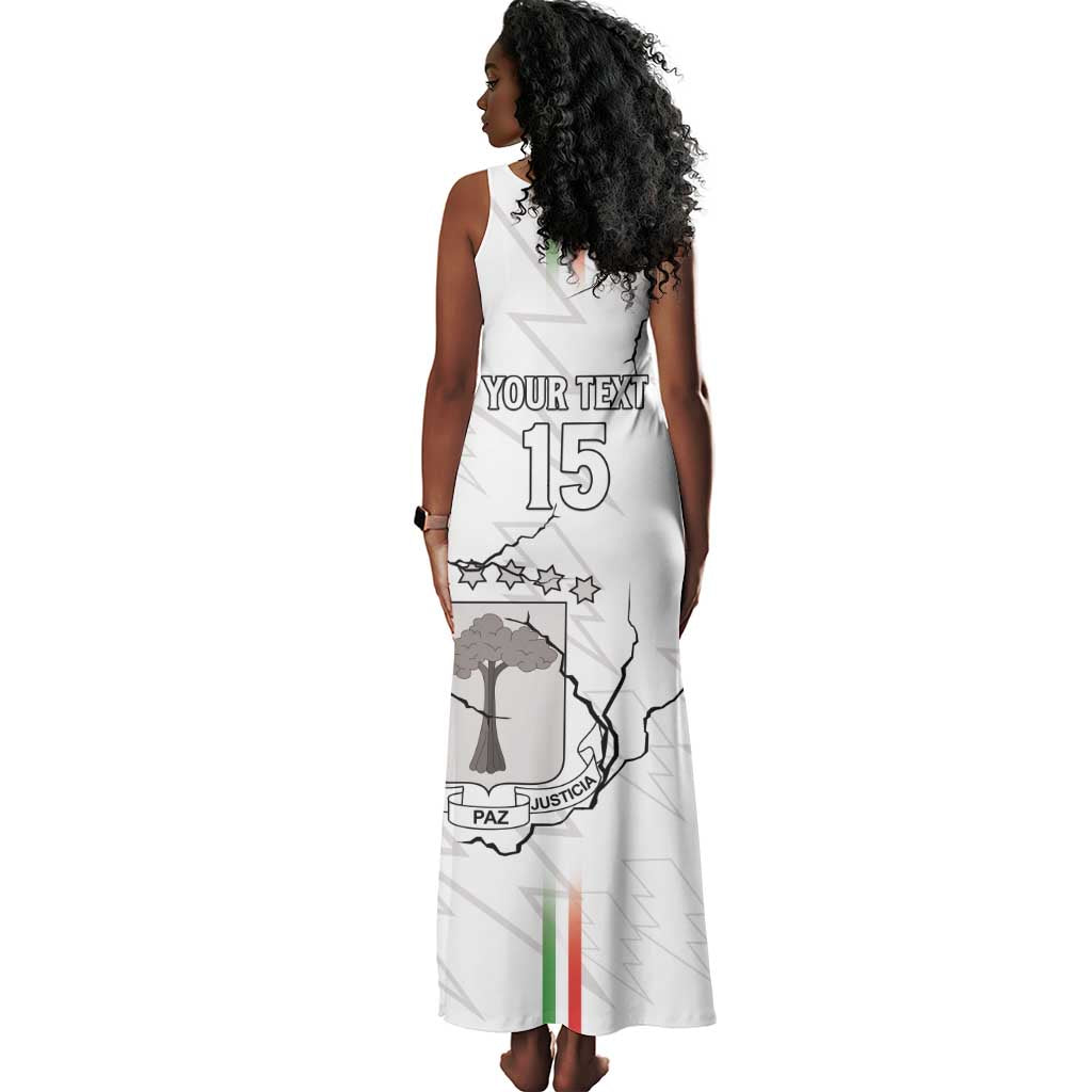 Custom Equatorial Guinea Football Tank Maxi Dress Go Champions - White Version