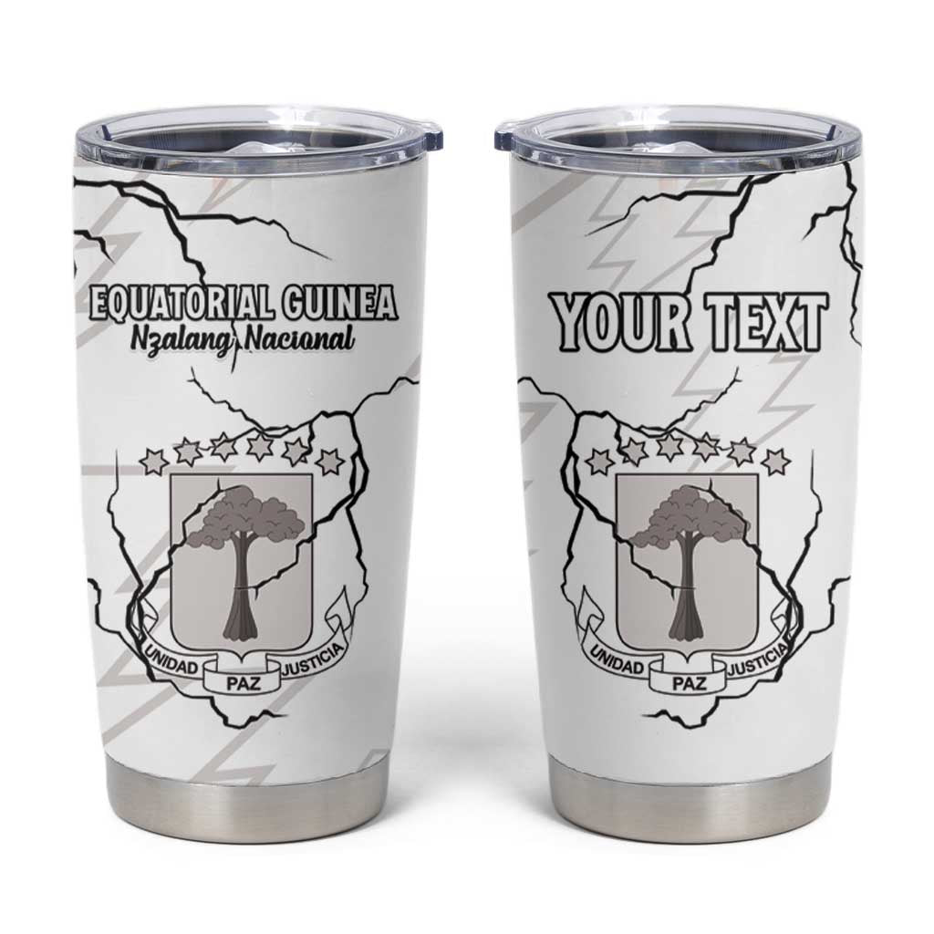Custom Equatorial Guinea Football Tumbler Cup Go Champions - White Version