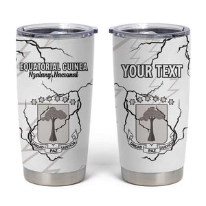Custom Equatorial Guinea Football Tumbler Cup Go Champions - White Version