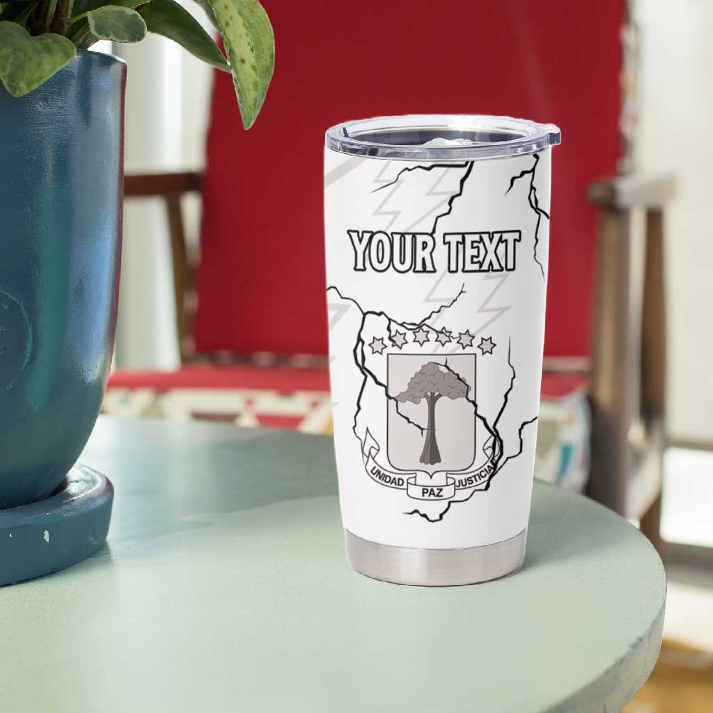 Custom Equatorial Guinea Football Tumbler Cup Go Champions - White Version