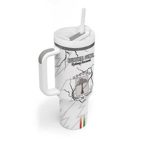 Custom Equatorial Guinea Football Tumbler With Handle Go Champions - White Version