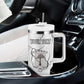 Custom Equatorial Guinea Football Tumbler With Handle Go Champions - White Version