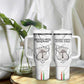 Custom Equatorial Guinea Football Tumbler With Handle Go Champions - White Version