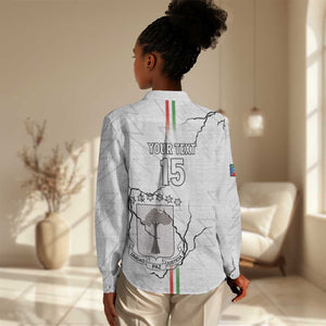 Custom Equatorial Guinea Football Women Casual Shirt Go Champions - White Version