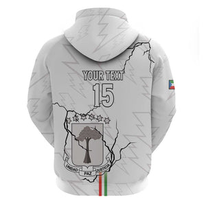 Custom Equatorial Guinea Football Zip Hoodie Go Champions - White Version