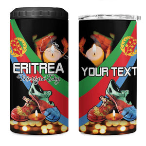 Personalized Eritrea Martyrs Day 4 in 1 Can Cooler Tumbler Candlelight Vigil Remembering Our Heroes