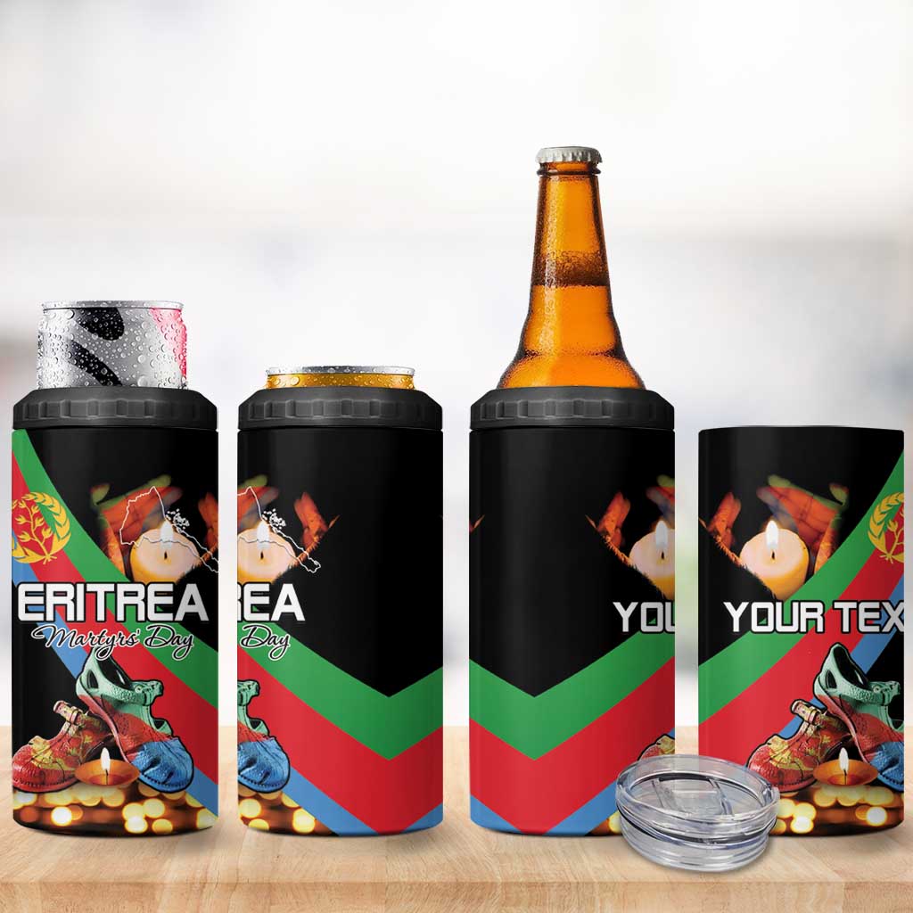 Personalized Eritrea Martyrs Day 4 in 1 Can Cooler Tumbler Candlelight Vigil Remembering Our Heroes
