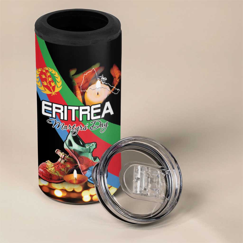 Personalized Eritrea Martyrs Day 4 in 1 Can Cooler Tumbler Candlelight Vigil Remembering Our Heroes