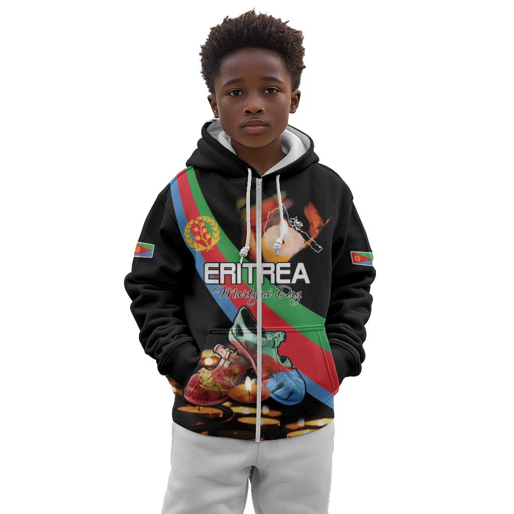 Personalized Eritrea Martyrs Day Kid Hoodie Candlelight Vigil Remembering Our Heroes