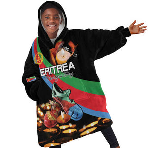Personalized Eritrea Martyrs Day Kid Wearable Blanket Hoodie Candlelight Vigil Remembering Our Heroes