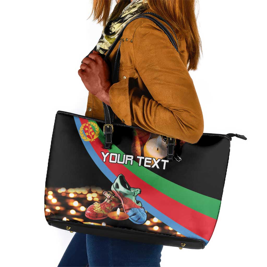 Personalized Eritrea Martyrs Day Leather Tote Bag Candlelight Vigil Remembering Our Heroes