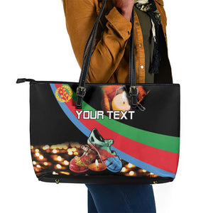 Personalized Eritrea Martyrs Day Leather Tote Bag Candlelight Vigil Remembering Our Heroes