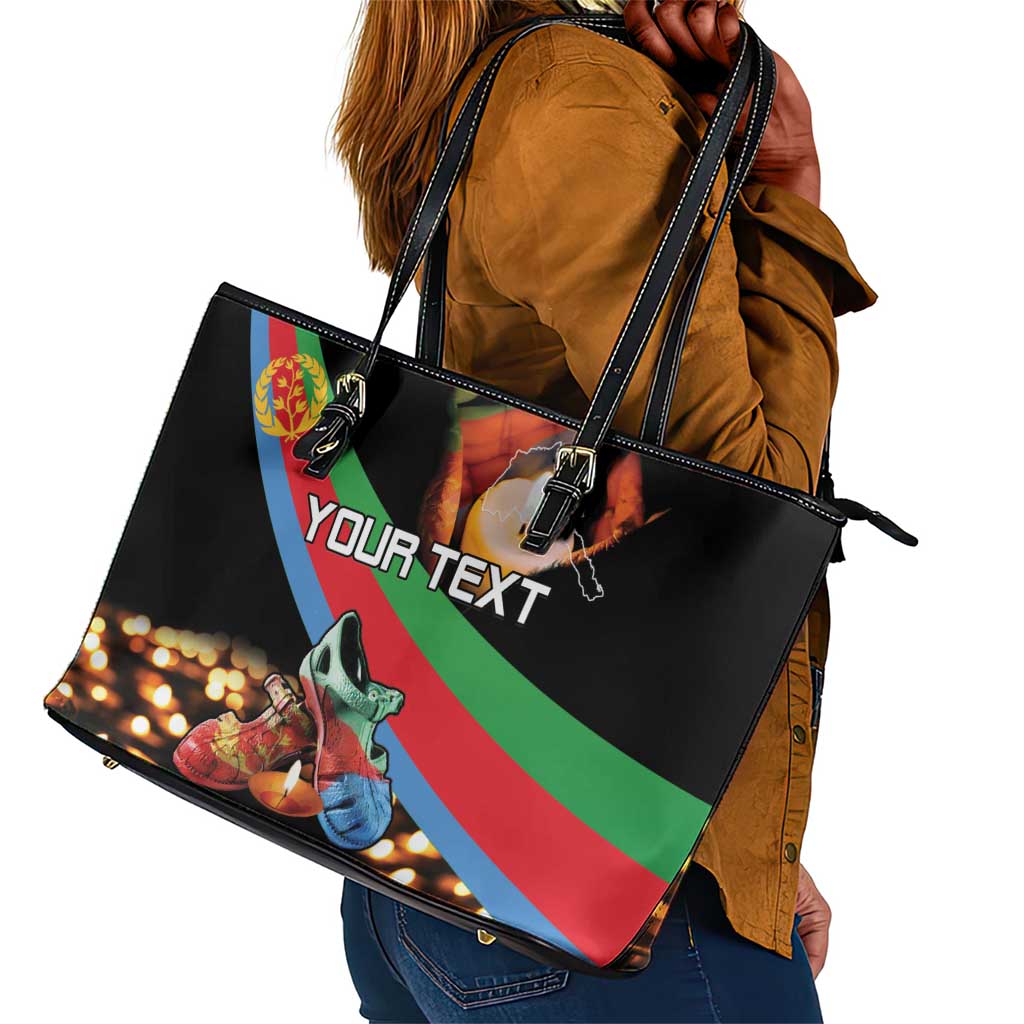 Personalized Eritrea Martyrs Day Leather Tote Bag Candlelight Vigil Remembering Our Heroes