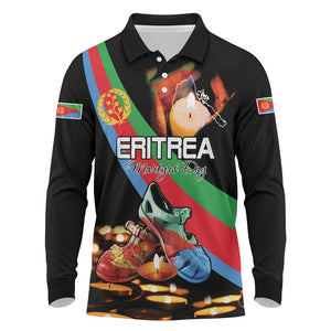 Personalized Eritrea Martyrs Day Long Sleeve Polo Shirt Candlelight Vigil Remembering Our Heroes