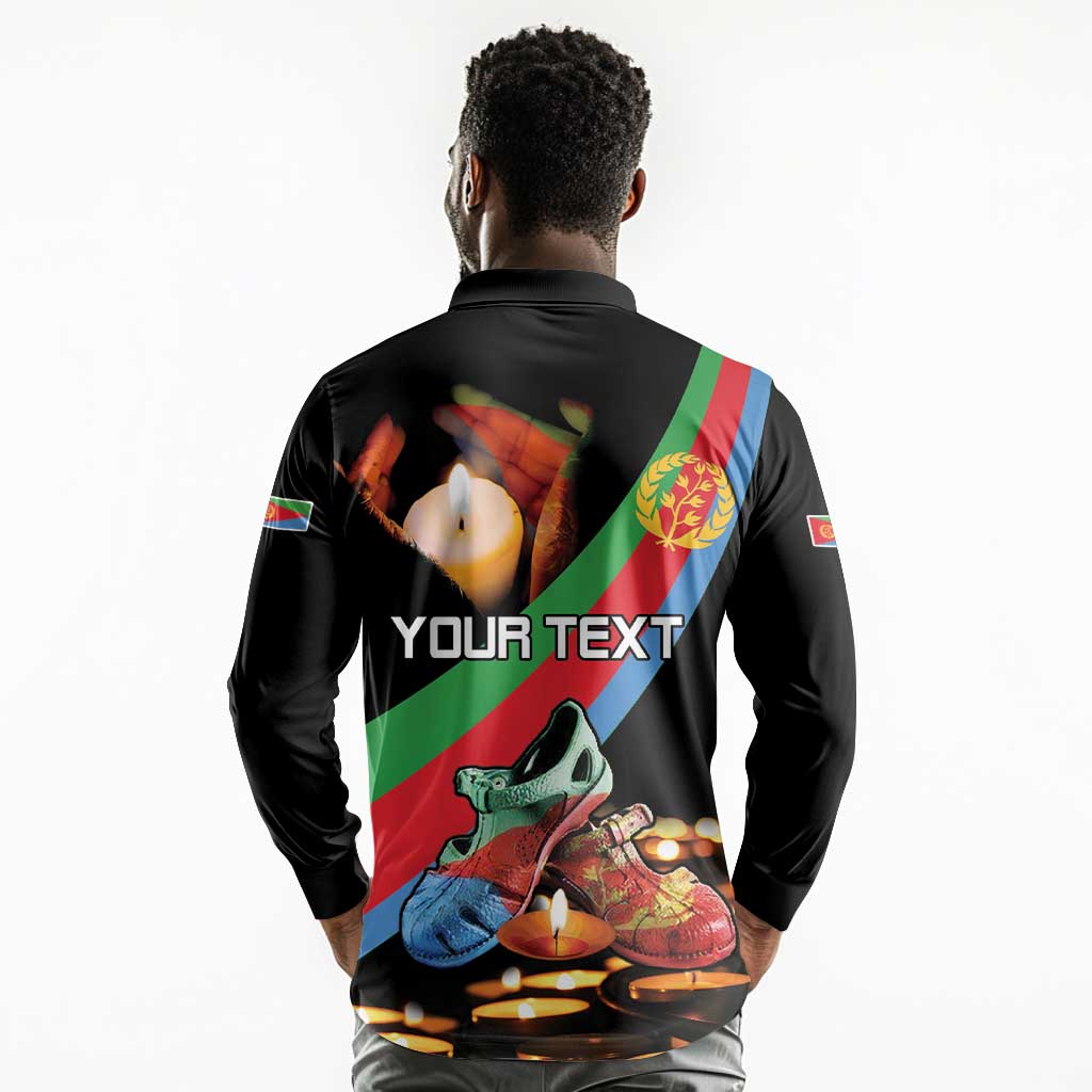 Personalized Eritrea Martyrs Day Long Sleeve Polo Shirt Candlelight Vigil Remembering Our Heroes
