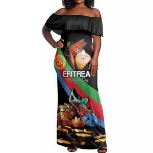 Personalized Eritrea Martyrs Day Off Shoulder Maxi Dress Candlelight Vigil Remembering Our Heroes