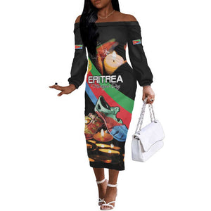Personalized Eritrea Martyrs Day Off The Shoulder Long Sleeve Dress Candlelight Vigil Remembering Our Heroes