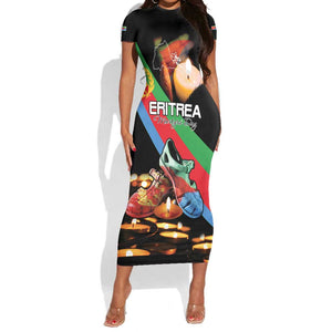 Personalized Eritrea Martyrs Day Short Sleeve Bodycon Dress Candlelight Vigil Remembering Our Heroes LT15
