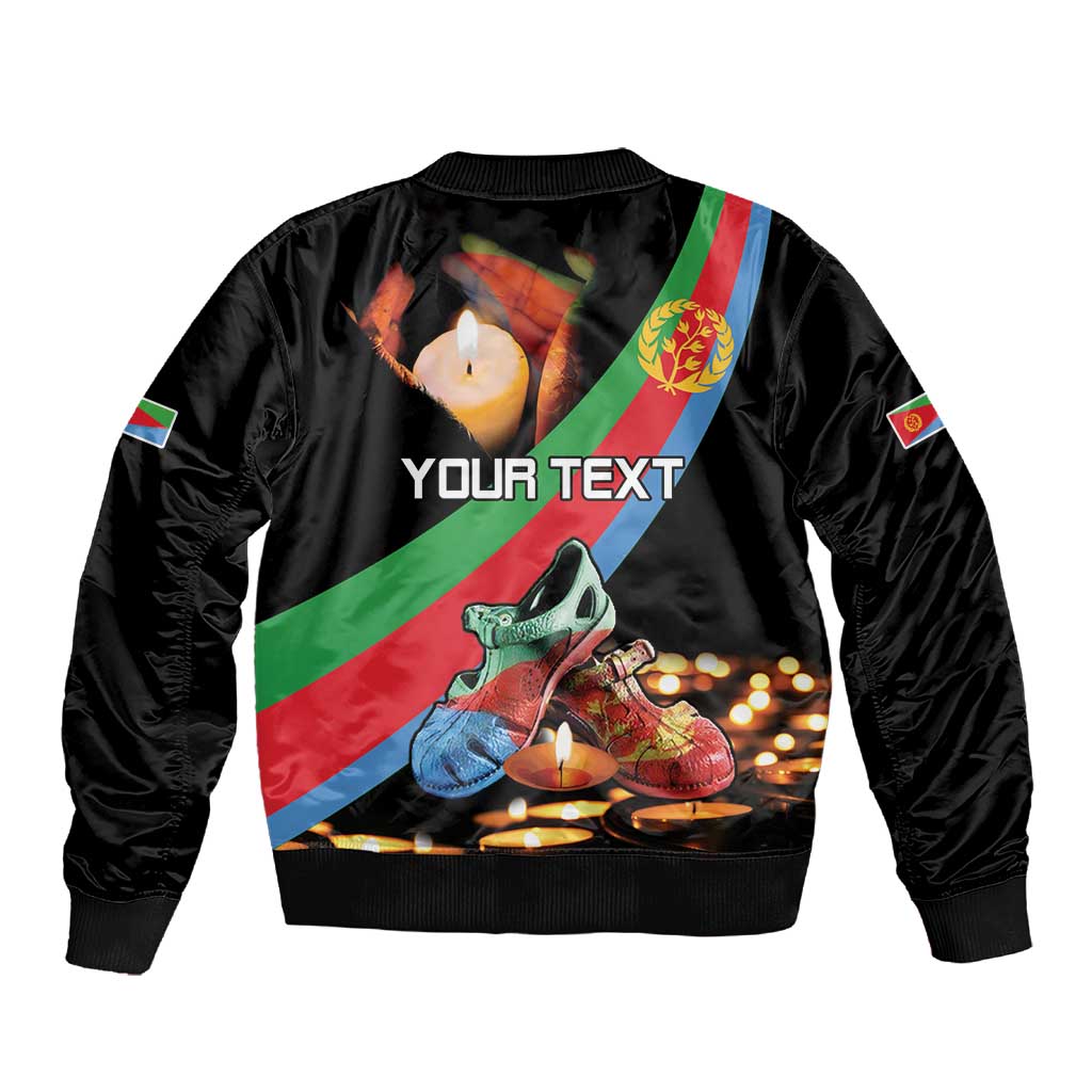 Personalized Eritrea Martyrs Day Sleeve Zip Bomber Jacket Candlelight Vigil Remembering Our Heroes