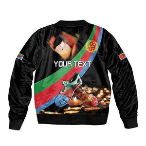 Personalized Eritrea Martyrs Day Sleeve Zip Bomber Jacket Candlelight Vigil Remembering Our Heroes