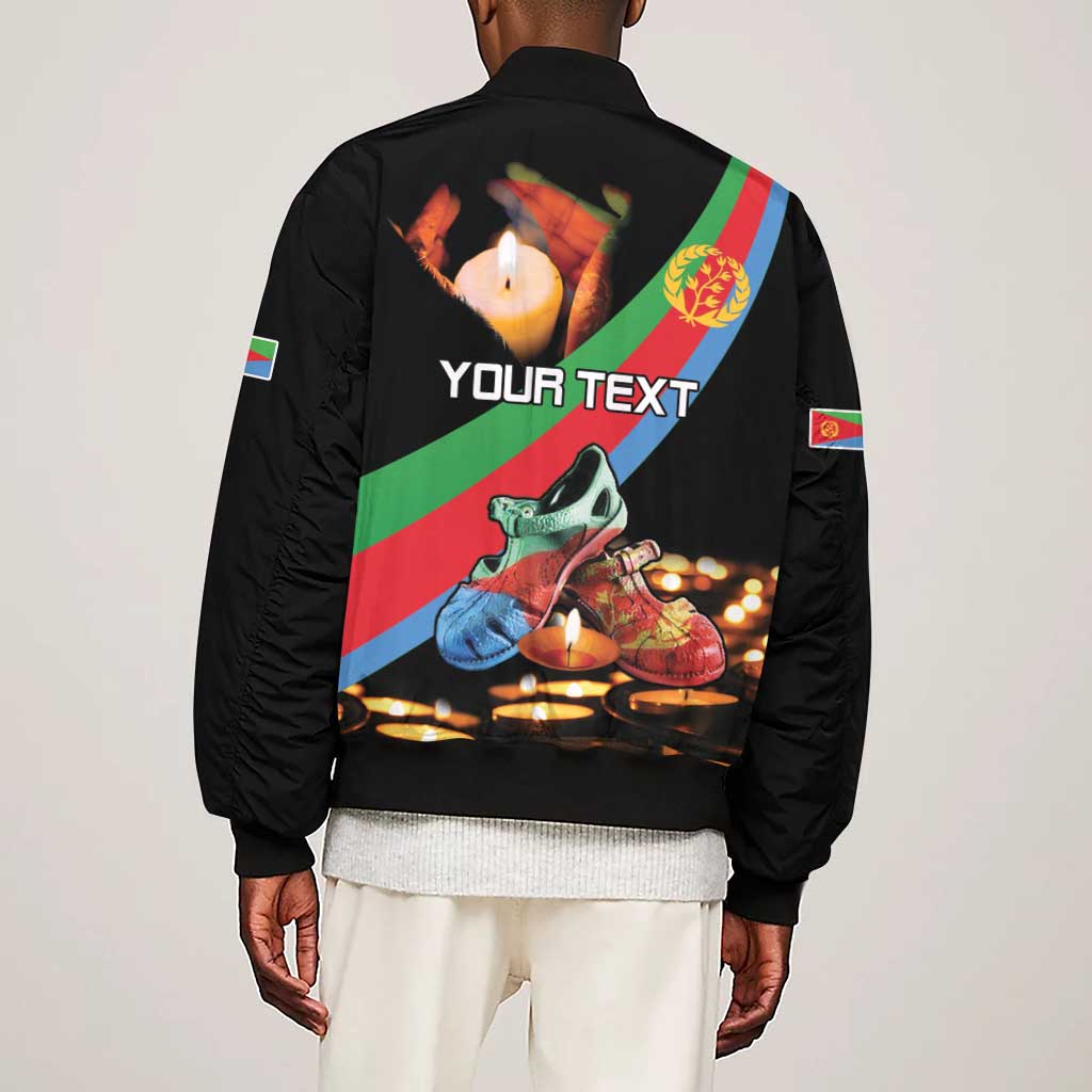 Personalized Eritrea Martyrs Day Sleeve Zip Bomber Jacket Candlelight Vigil Remembering Our Heroes