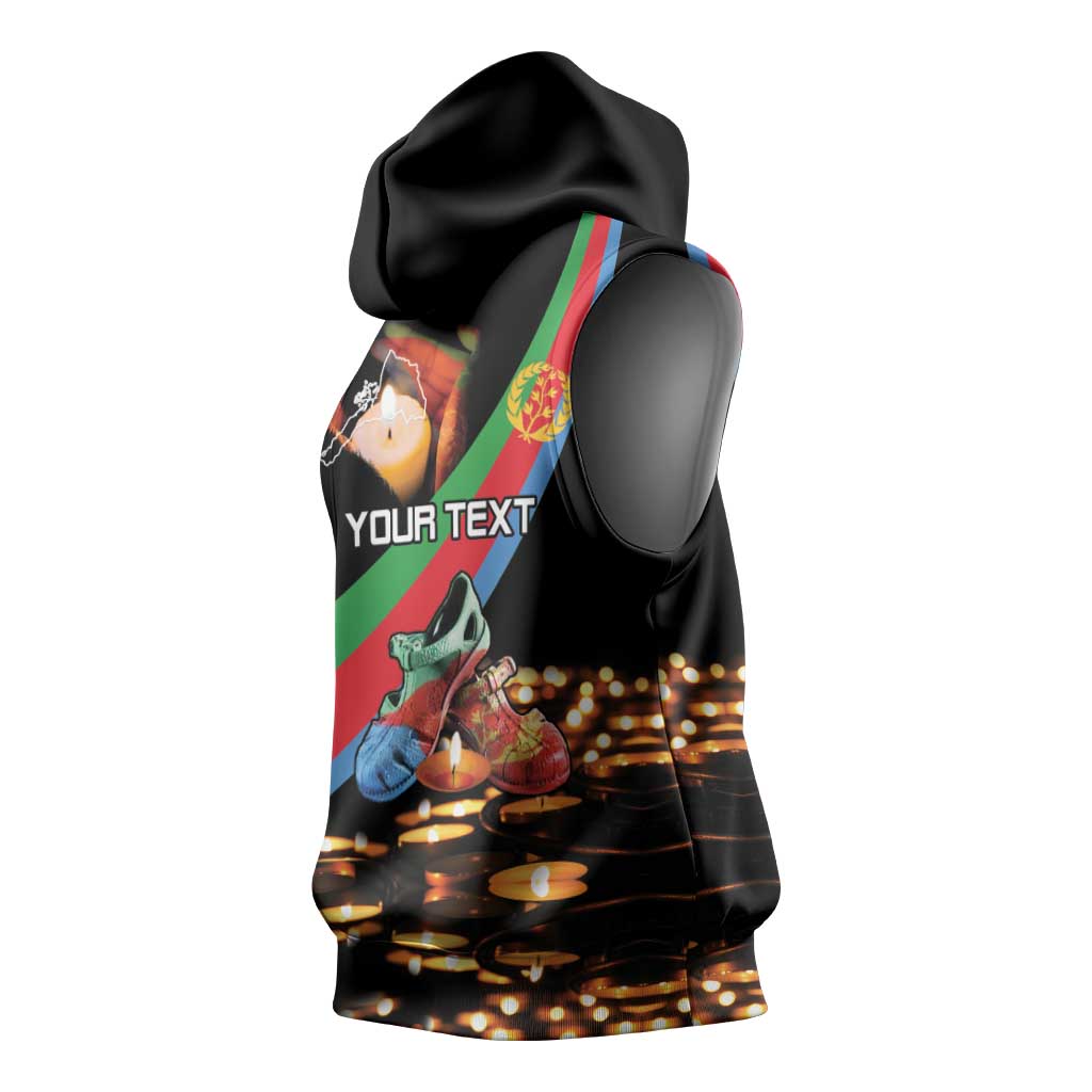 Personalized Eritrea Martyrs Day Sleeveless Hoodie Candlelight Vigil Remembering Our Heroes - African Pride