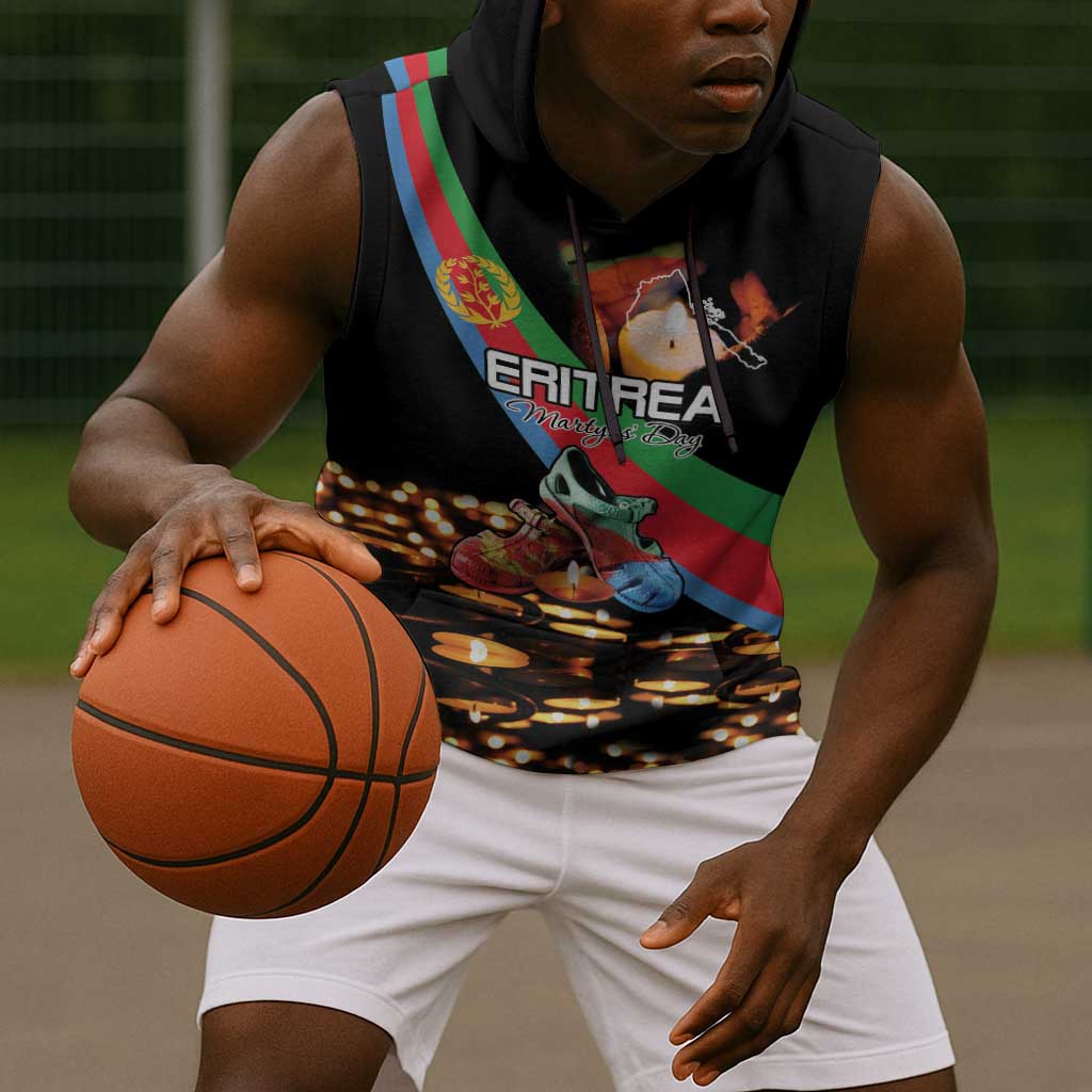 Personalized Eritrea Martyrs Day Sleeveless Hoodie Candlelight Vigil Remembering Our Heroes - African Pride