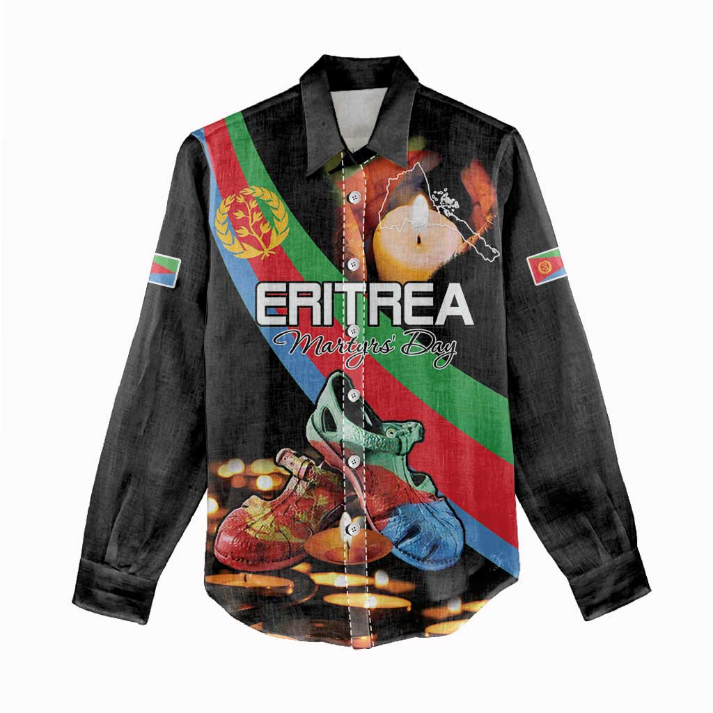 Personalized Eritrea Martyrs Day Women Casual Shirt Candlelight Vigil Remembering Our Heroes