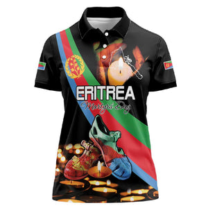 Personalized Eritrea Martyrs Day Women Polo Shirt Candlelight Vigil Remembering Our Heroes