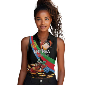 Personalized Eritrea Martyrs Day Women Sleeveless Polo Shirt Candlelight Vigil Remembering Our Heroes