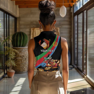 Personalized Eritrea Martyrs Day Women Sleeveless Polo Shirt Candlelight Vigil Remembering Our Heroes