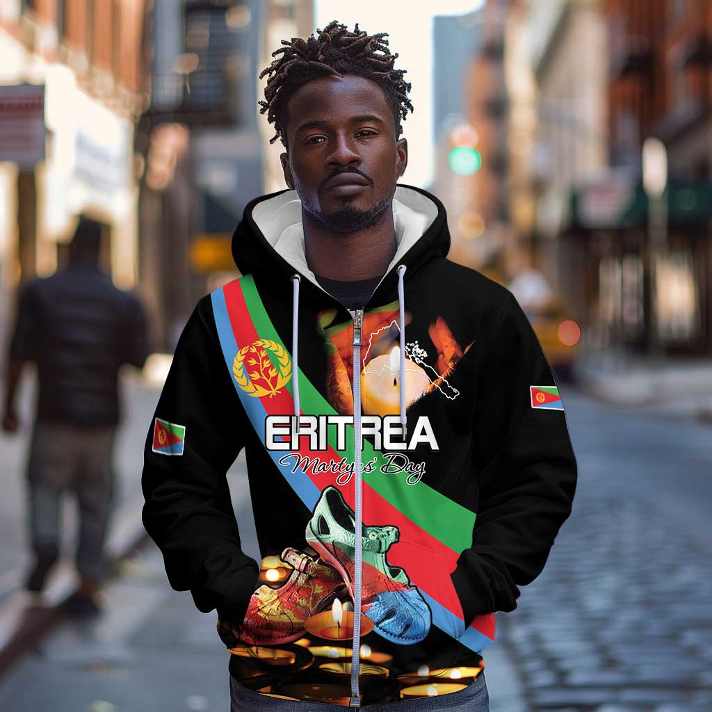 Personalized Eritrea Martyrs Day Zip Hoodie Candlelight Vigil Remembering Our Heroes