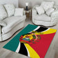 Personalized Mozambique Independence Day Area Rug Coat Of Arms - Flag Style