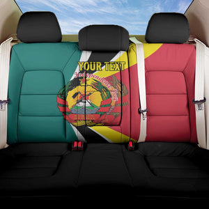 Personalized Mozambique Independence Day Back Car Seat Cover Coat Of Arms - Flag Style