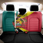 Personalized Mozambique Independence Day Back Car Seat Cover Coat Of Arms - Flag Style