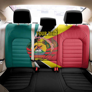 Personalized Mozambique Independence Day Back Car Seat Cover Coat Of Arms - Flag Style
