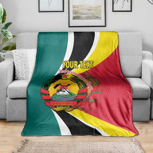 Personalized Mozambique Independence Day Blanket Coat Of Arms - Flag Style