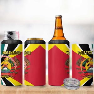 Personalized Mozambique Independence Day 4 in 1 Can Cooler Tumbler Coat Of Arms - Flag Style