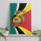 Personalized Mozambique Independence Day Canvas Wall Art Coat Of Arms - Flag Style