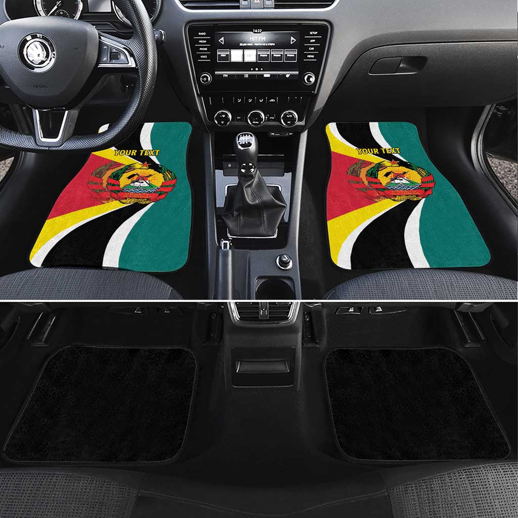 Personalized Mozambique Independence Day Car Mats Coat Of Arms - Flag Style