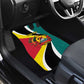 Personalized Mozambique Independence Day Car Mats Coat Of Arms - Flag Style