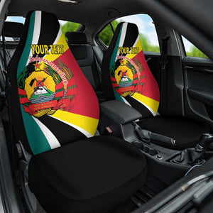 Personalized Mozambique Independence Day Car Seat Cover Coat Of Arms - Flag Style