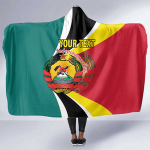 Personalized Mozambique Independence Day Hooded Blanket Coat Of Arms - Flag Style