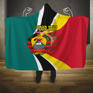 Personalized Mozambique Independence Day Hooded Blanket Coat Of Arms - Flag Style