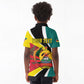 Personalized Mozambique Independence Day Kid Polo Shirt Coat Of Arms - Flag Style
