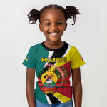 Personalized Mozambique Independence Day Kid T shirt Coat Of Arms - Flag Style