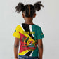 Personalized Mozambique Independence Day Kid T shirt Coat Of Arms - Flag Style