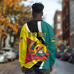 Personalized Mozambique Independence Day Long Sleeve Shirt Coat Of Arms - Flag Style